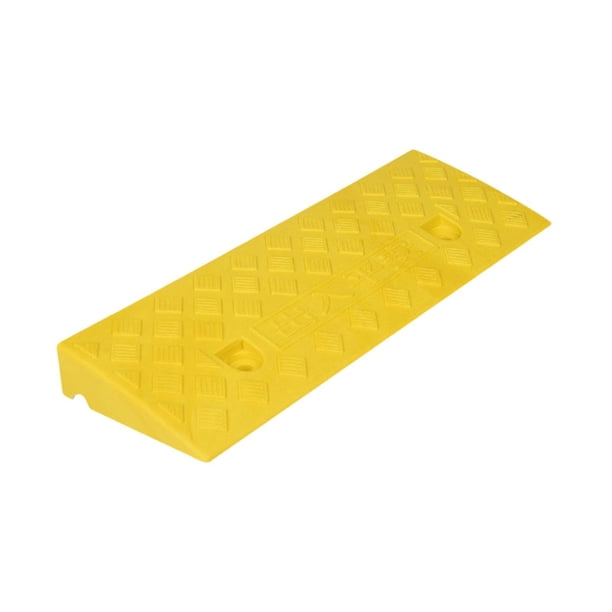 Almohadilla de rampa de umbral resistente para uso doméstico, antideslizante, ideal para bricolaje, para autos, cortacéspedes, vehículos recreativos y Amarillo