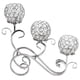 thumbnail image 2 of Portavelas De Cristal Candelabro De 3 Brazos Candelabro Decoración De Mesa De Fiesta Plata, 2 of 5