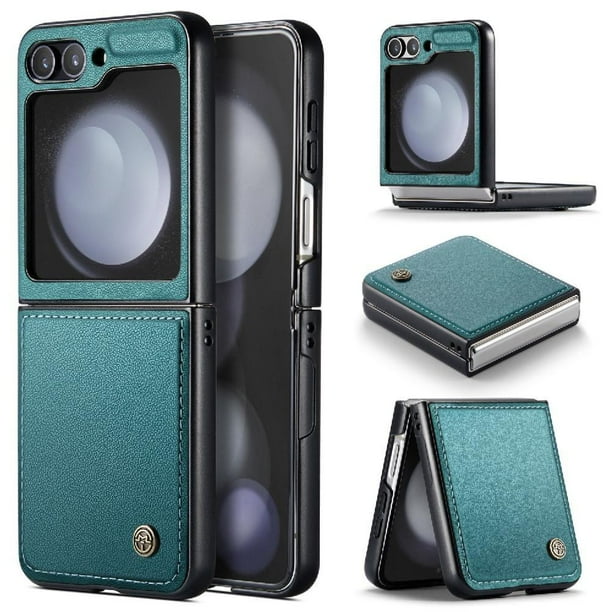CaseMe tipo cartera Samsung Galaxy Z Flip7 FE 5G con cierre magnético, RFID, tarjetero, soporte, carga inalámbrica