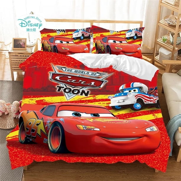 Cars McQueen Duvet Cover 100% Polyester 3D Digital Printing Bedding Set 3 Piece Bedroom Decoration Children's Gift Bed Sheets