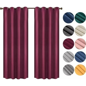Genérico - 1 Paño Cortina Terciopelo Blackout Engomado 150X230Cm