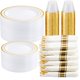 thumbnail image 1 of Juego de platos y cubiertos desechables WELLIFE, 350 piezas, color dorado, 1 of 6