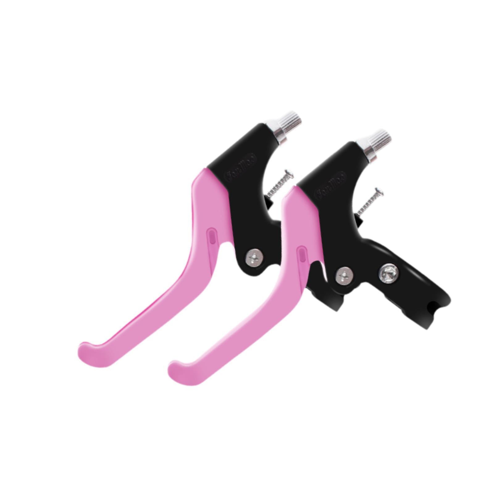 Magideal - 2 Palancas De Freno De Bicicleta Para Niños, Mango De Freno De Bicicleta Para Niños, Duradero, Repuesto De Ciclismo, Accesorios De Agarre De Freno Uni Rosa