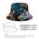 thumbnail image 2 of Los Corazones del Reino Sombrero bucket para adultos, gorra de protección solar, sombrero de pescador plegable para viajes al aire libre, pesca y actividades de verano, 2 of 6