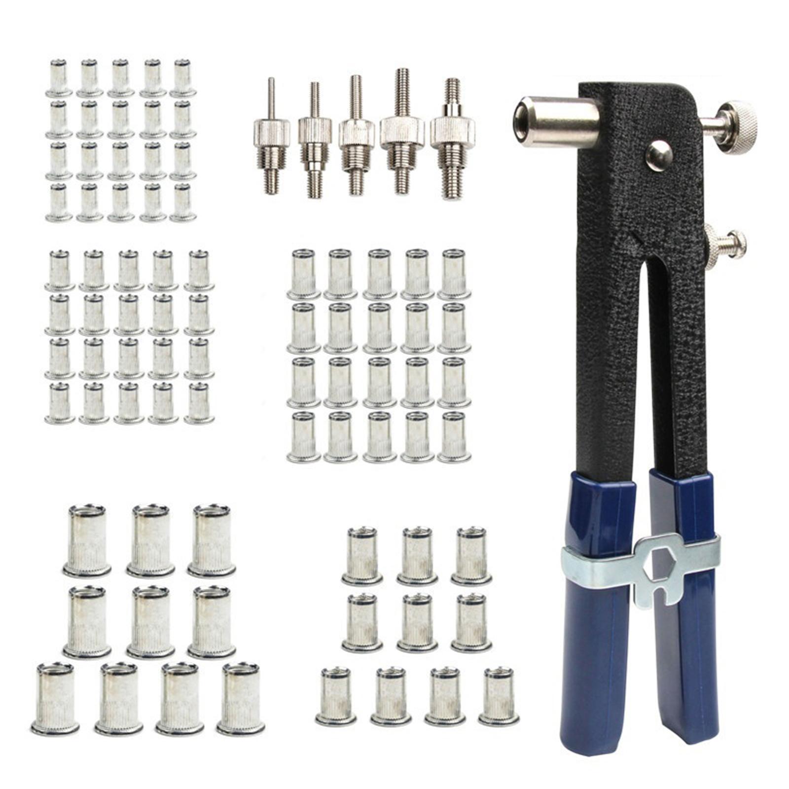 Magideal - 86 Uds Herramienta De Tuerca De Remache Herramientas De Reparación Del Hogar Accesorio De Diseño Ergonómico Resistente Juego De Herramientas De Tuerca