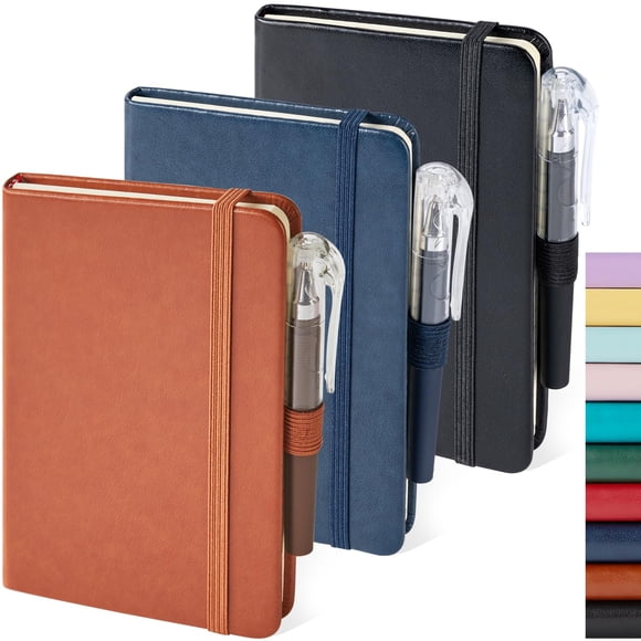 Cuadernos de Bolsillo NIRMIRO A6 3-Pack con Bolígrafo