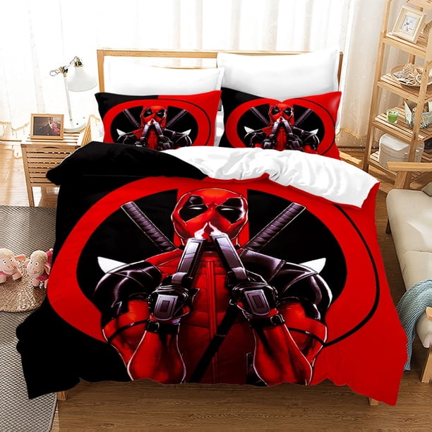Deadpool 2 Duvet Cover Bedding Set 3D Digital Printing Children's Gift Soft and Comfortable Polyester Bedding Duvet Cover Bed Sheets