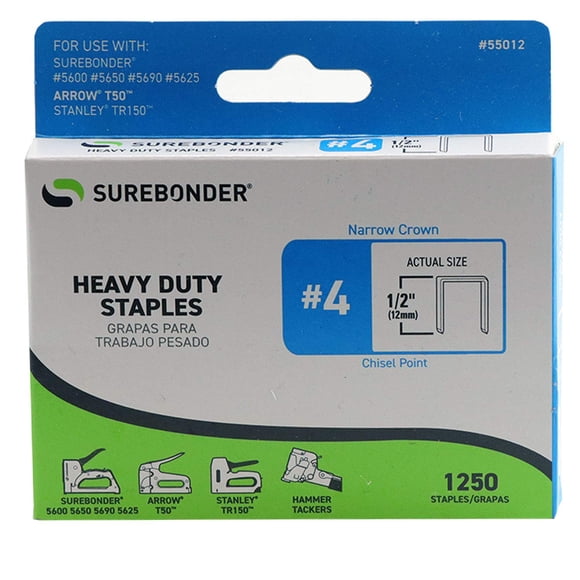 Grapas Surebonder 1,3 cm Arrow T50 1250 unidades