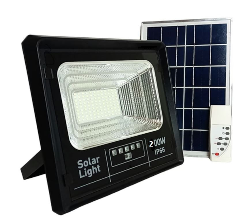 Genérico - Foco Led Con Panel Solar Reflector 200W Ip66 Jt-Clear