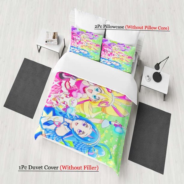 Pretty DELICIOUS PARTY Transformation Battle Print Bedding Set Soft and Comfortable Bedding Set Suitable for All Seasons