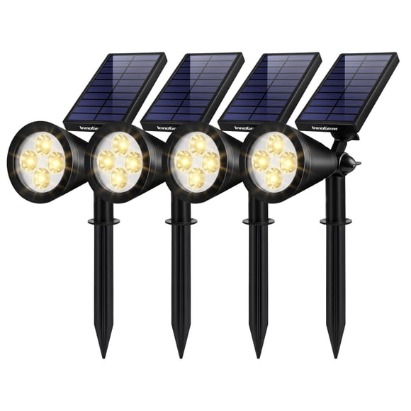 Luces solares para jardín InnoGear, paquete de 4 unidades, impermeables, color blanco cálido