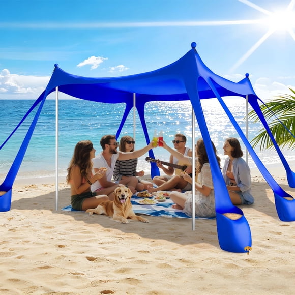 Carpa de playa COZEER 3x3 m UPF 50+ impermeable, refugio para el sol