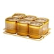 thumbnail image 1 of Tarro De Condimentos, Plato Para Servir Refrigerios Que Ahorra Espacio, Para Bodas, Sala De Estar, Fiesta, Amarillo, 6 Cuadrados, 1 of 3