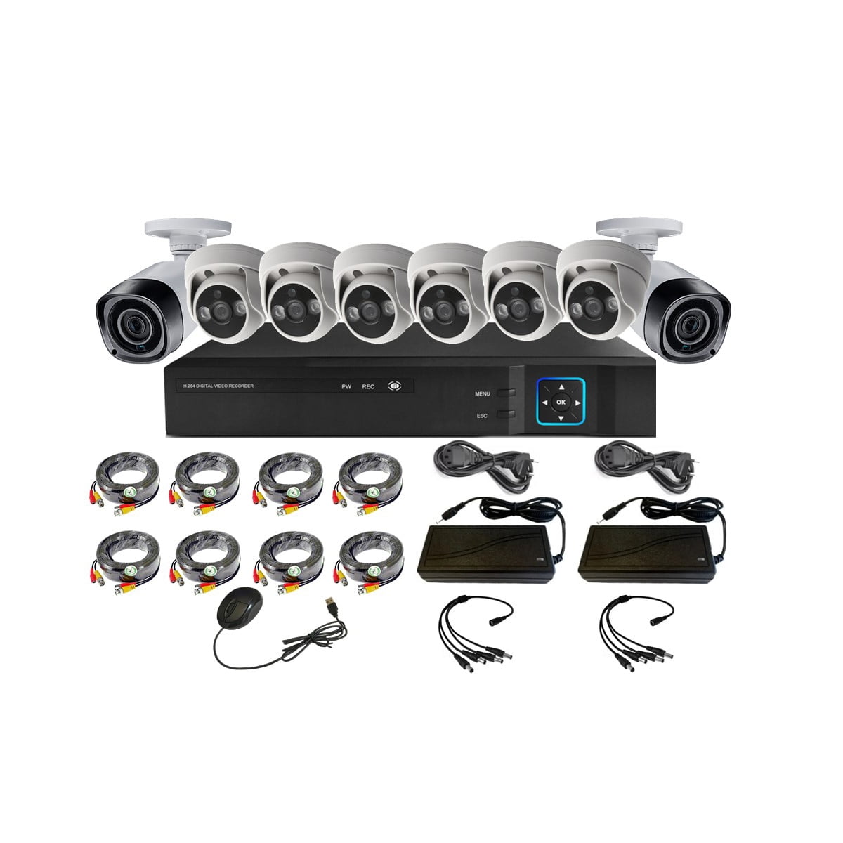 Vipa - Kit 8 Cámaras De Seguridad Mixto Hd 1mp - M83l