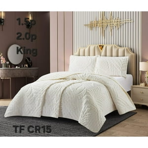 Aladdins Shop - Cobertor De Verano King Plumon Ligero Polialgodón Hojas Blanco