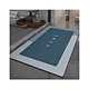 thumbnail image 2 of Alfombra Baño Cocina Antideslizante De Secado Rápido Rectangular Azul, 2 of 5