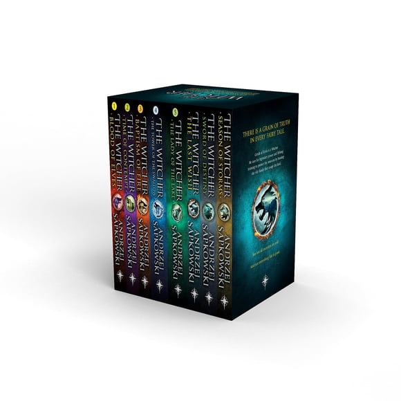 Set en caja de libros Gollancz The Witcher: The Last Wish +7