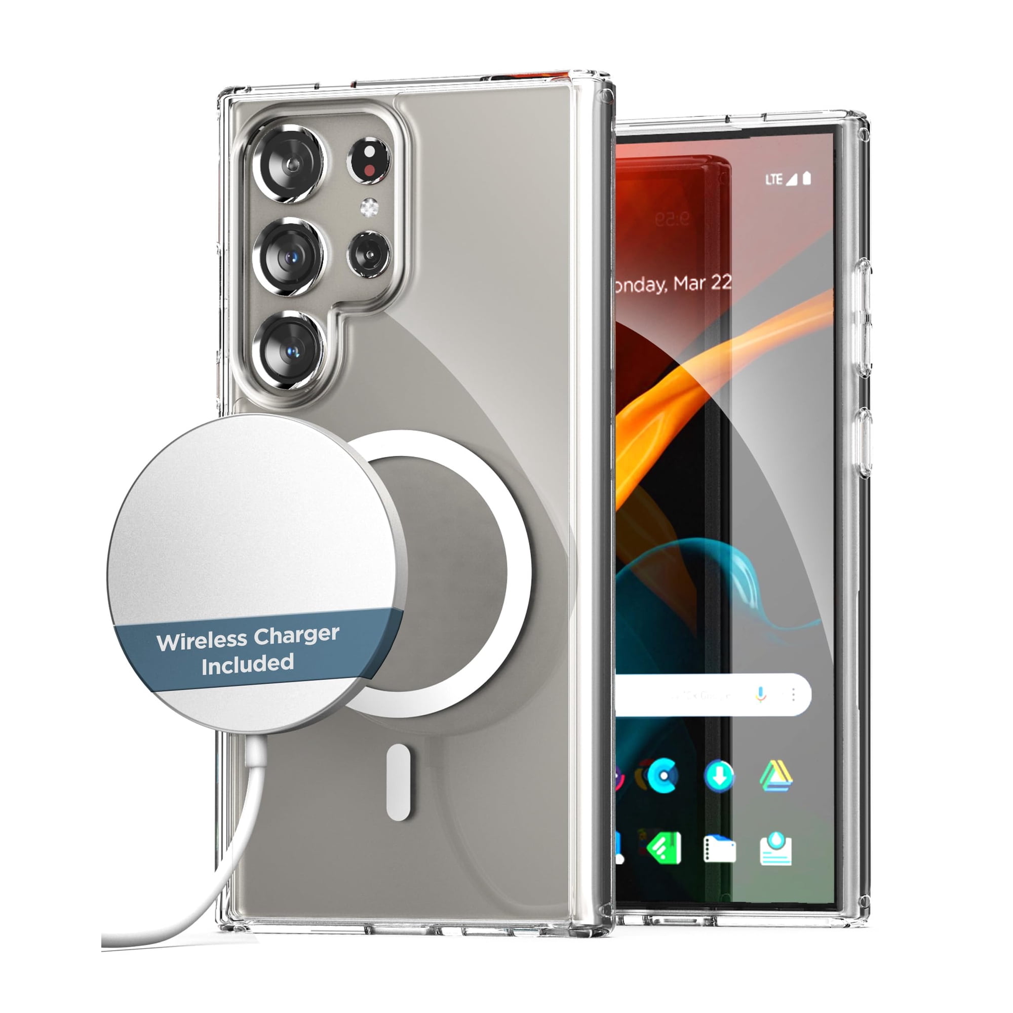 Encased - Funda 2 En 1 Mag Con Cargador Inalámbrico Samsung S24 Ultra