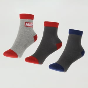 Tripack Calcetines Niño Gris Logos Avengers Marvel
