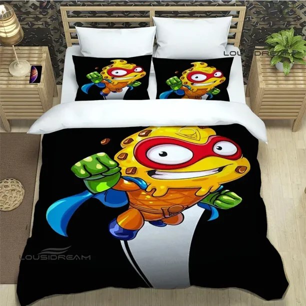 Cute cartoon Super Zings Bedding Sets exquisite bed supplies set duvet cover comforter set bedding set luxury Birthday Gift