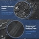 thumbnail image 4 of Juego de 4 muebles de patio resistentes al agua, de ratán, resistentes al viento, con hebilla de cinturón y cordón negro., 4 of 5
