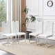 thumbnail image 2 of Set of 2 white PU material bow-shaped chairs - Adding fashion to minimalist and contemporary home styles, 2 of 3