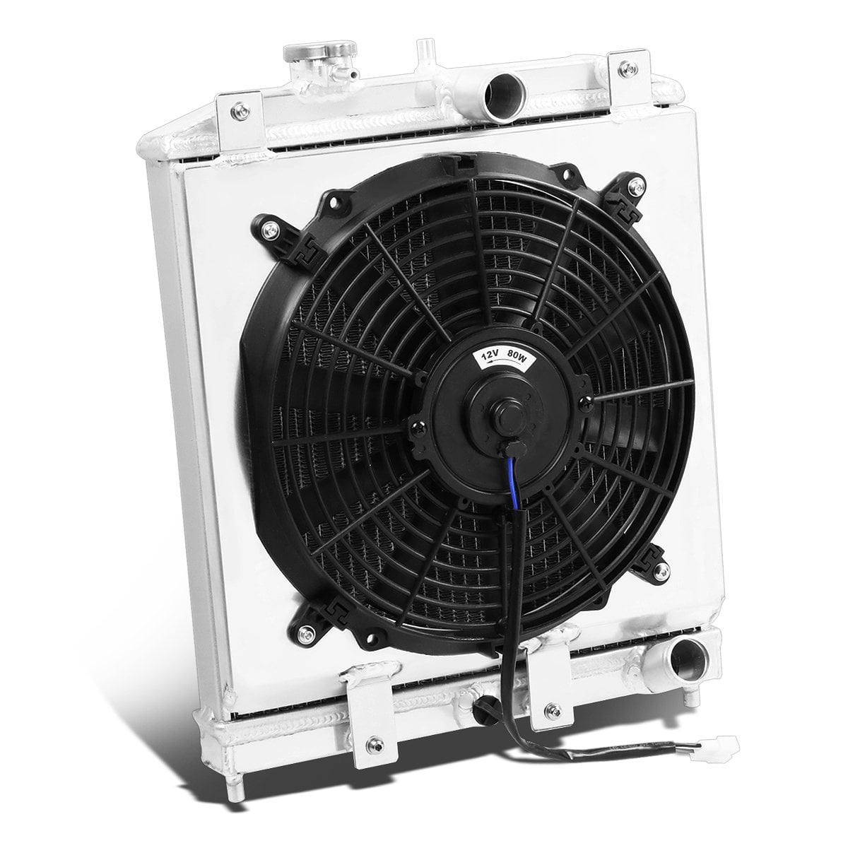 Radiador Con Funda De Ventilador Dna Motoring Ra+fs-hc92-42-2 37x42 Cm
