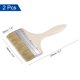 thumbnail image 2 of Uxcell 5.5 pulgadas de Cerdas Naturales Borde Plano con Mango de Madera Brocha de Pintura 2 Paquetes, 2 of 5