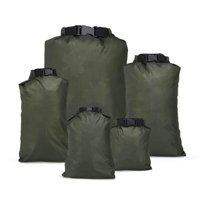 Magideal - 5 Paquetes Plegables De 1,5 L, 4 L, 5 L, 7 L, 10 L, Bolsas De Almacenamiento, Bolsa Enrollable Impermeable, Bolsa Seca Para Playa, Rafting, Camping,