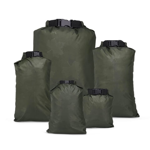 Magideal - 5 Paquetes Plegables De 1,5 L, 4 L, 5 L, 7 L, 10 L, Bolsas De Almacenamiento, Bolsa Enrollable Impermeable, Bolsa Seca Para Playa, Rafting, Camping,