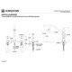 thumbnail image 3 of Grifo de cocina Kingston Brass Heritage de 8 pulgadas con instalación central, 3 of 3