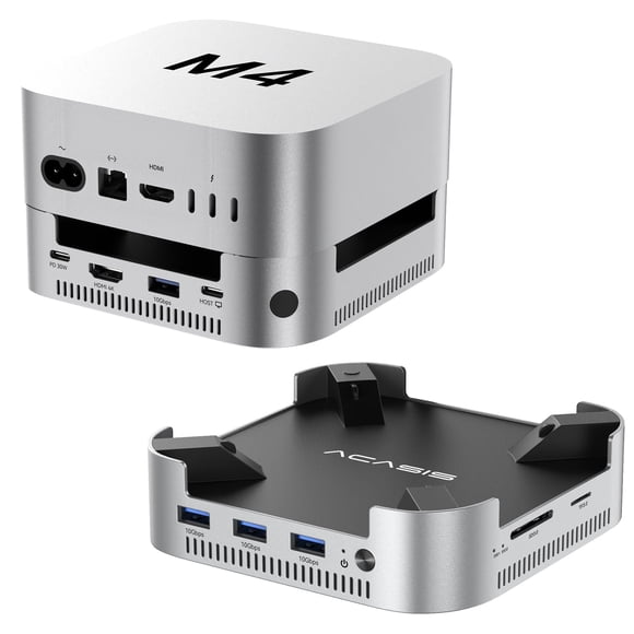 Dock ACASIS Mac mini M4 con Doble NVMe SSD, HDMI 4K, PD 30W