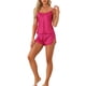 thumbnail image 2 of Conjuntos de Pijama para Mujeres Shorts Sexy Cami Satén para Ropa de Dormir Cómoda y Uso en Salón Todo el Año L Rojo Rosado, 2 of 5
