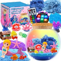 Genérico - Kit Arena Mágica Con Luz Nocturna Terrario Sirena