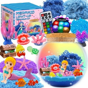 Genérico - Kit Arena Mágica Con Luz Nocturna Terrario Sirena