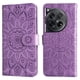 thumbnail image 4 of Funda tipo cartera FOXDOCK para OnePlus 12 , diseño girasol en relieve, cuero PU, cierre magnético, soporte y tarjetero, 4 of 5