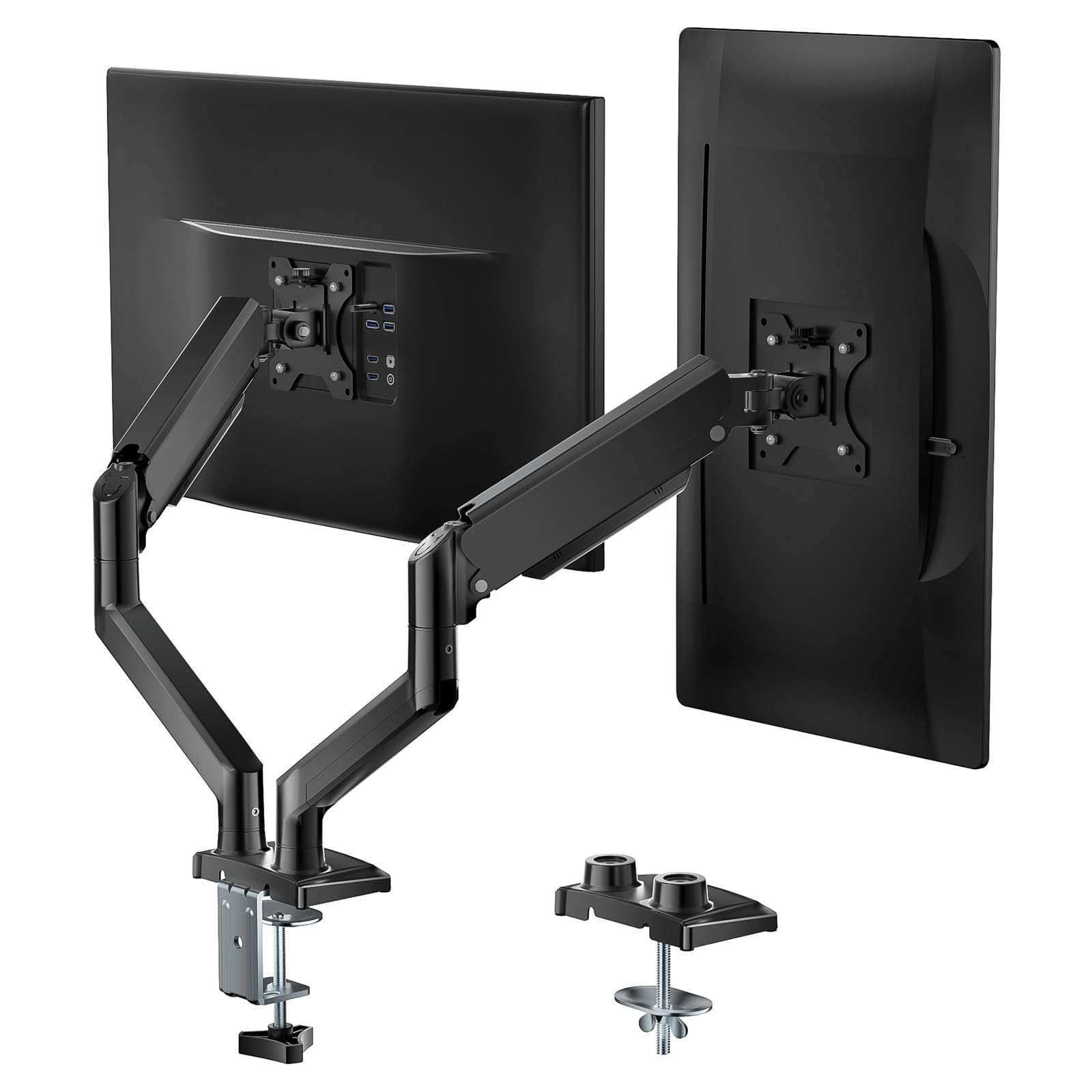 Soporte Doble Para Monitor, Brazos Ajustables Wali Para Pantallas De 17 A 32 Pulgadas