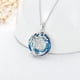 thumbnail image 2 of Collar Árbol de la Vida con Inicial A-Z Azul, 2 of 6