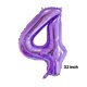thumbnail image 3 of Globos de Cumpleaños JNNIMTRDAE Set Morado con Mariposa 32", 3 of 5