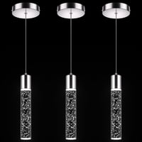Paquete De 3 Lámparas Colgantes Esfos Kitchen Island Con Burbuja De Cristal