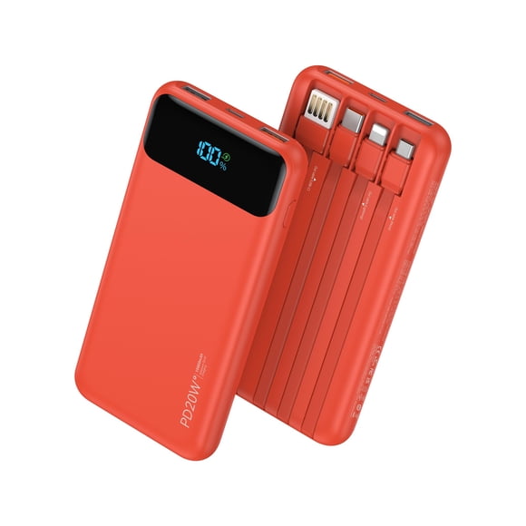 Power Bank Nusyddy 10000 mAh 6 salidas rojo