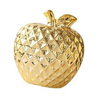 Bothyi - Estatua De Cerámica De Apple, Adorno De Escritorio Simple Para Chimenea, Estante Dorado Para Sala De Estar