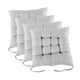 thumbnail image 4 of Cojines para silla de 4 piezas con lazos, cojines para silla de cocina interior y 16 puntos de fijación, cojín de asiento grueso, cojín de asiento cua Gris, 4 of 5