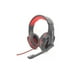 thumbnail image 1 of Audífono gamer con micrófono color rojo luz, 1 of 3