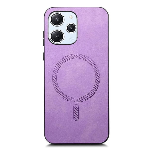 Magnetic Slim Case for Xiaomi Redmi 12 with Camera Guard & Anti-Scratch Back Purple
