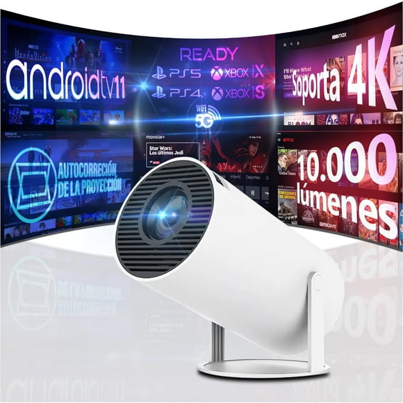 Proyector portátil HY300 Android 11 HD 4K Cine en casa