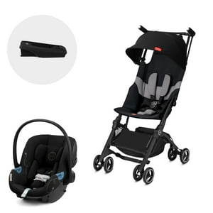 Gb - Coche Travel System Pockit Plus At Negro + Aton G + Base