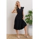 thumbnail image 3 of Vestido Largo Algodon Primavera Mujer Cuello Mao Manga corta 3322, 3 of 3