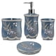 thumbnail image 1 of Set de accesorios de baño Zahari Home Capri, 4 piezas, azul real, 1 of 4