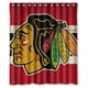 thumbnail image 1 of Cortina de ducha con diseño de los Chicago Blackhawks, con ganchos, tamaño 60 x 72 pulgadas, 1 of 3